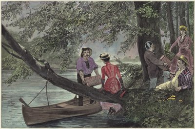 Un pique-nique au bord de la rivière - Richard Caton Woodville junior